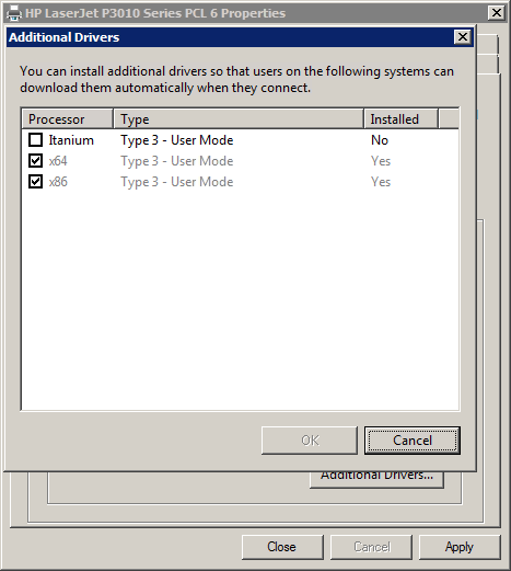 Выбор дополнтельных драйверов на Windows 7